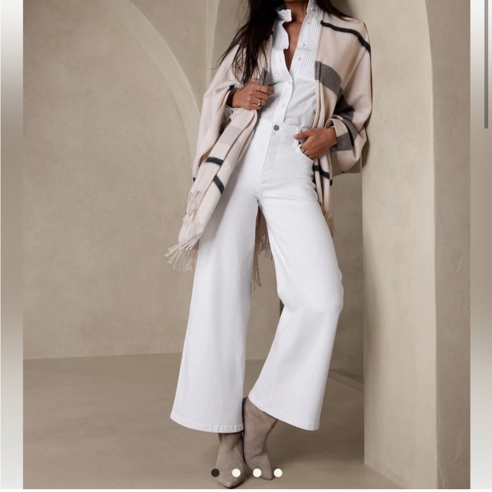 Banana Republic High Rise Wide Leg Crop Jeans